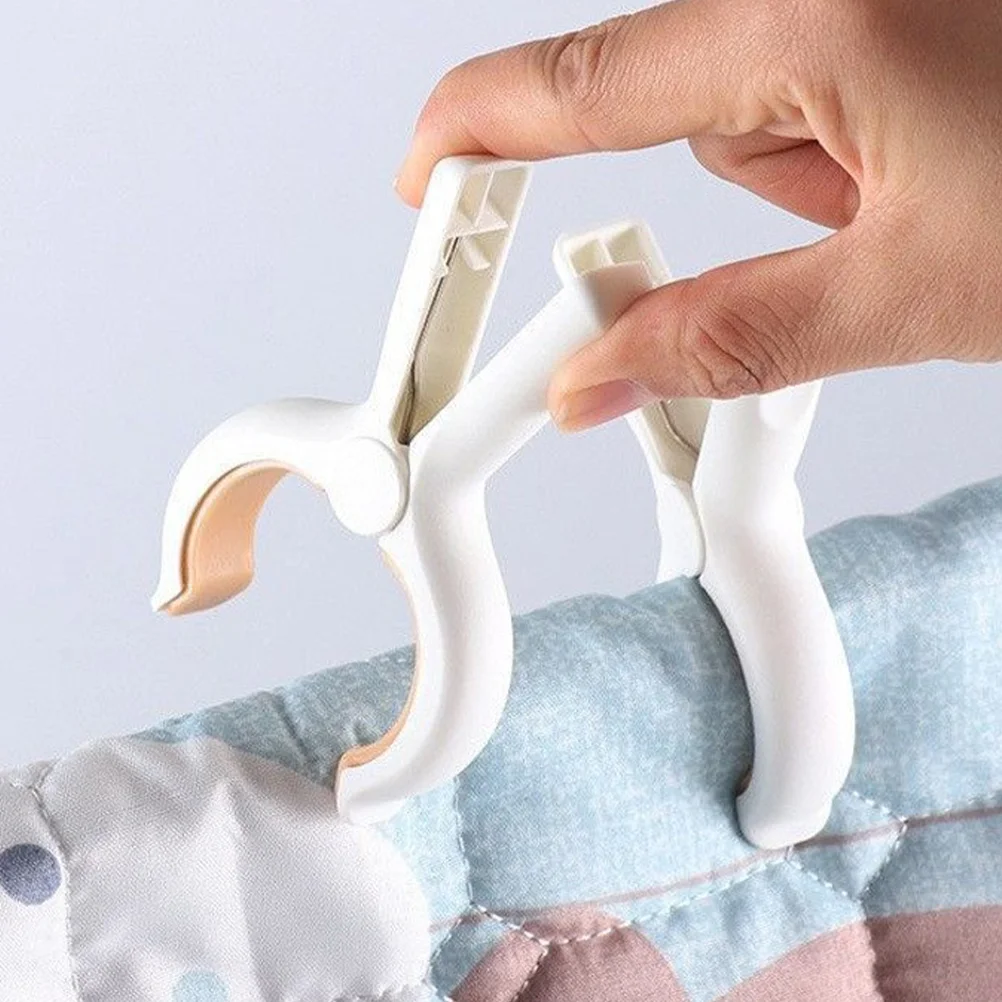 

6 Pcs Clothespin Clips Quilt Windproof Drying Clamp Plastic Clothesclips Clamps