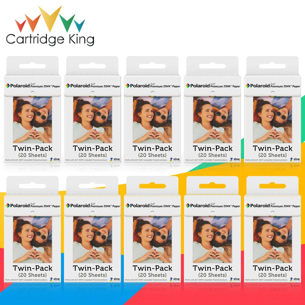 Online 10 caixas de 2x3 polegadas filme foto papel para zink polaroid papel nenhuma vara polaroid foto papel trabalho para polaroid snap photo impressora