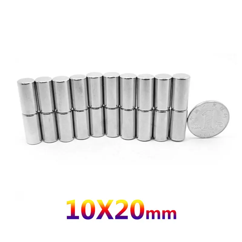 Супермощные магниты 10 х20 толстые Постоянные неодимовые Круглые мм 2/5/10/15/20/30 шт.