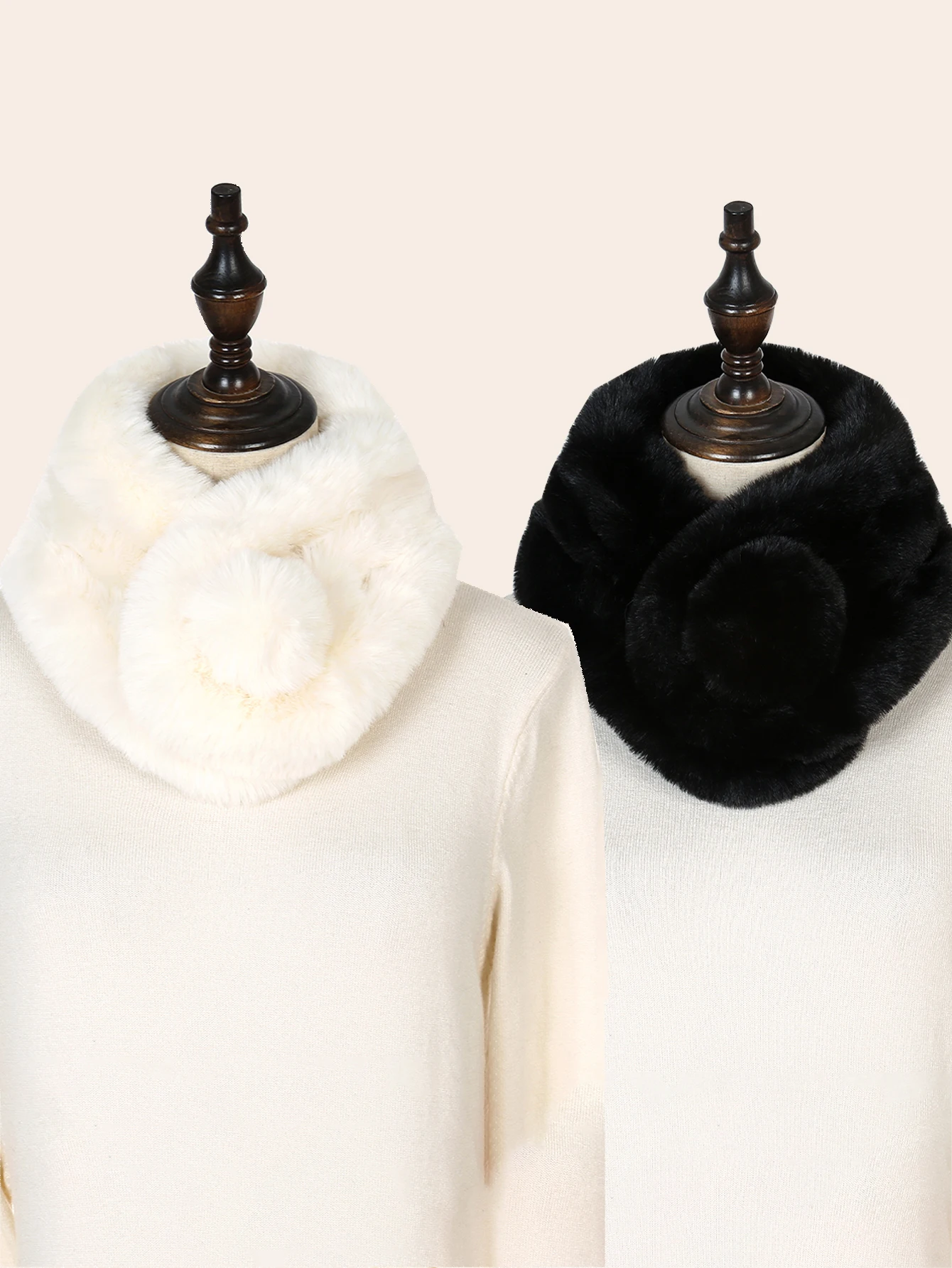 Новый Зимний шарф из кроличьего меха женский теплый короткий однотонный