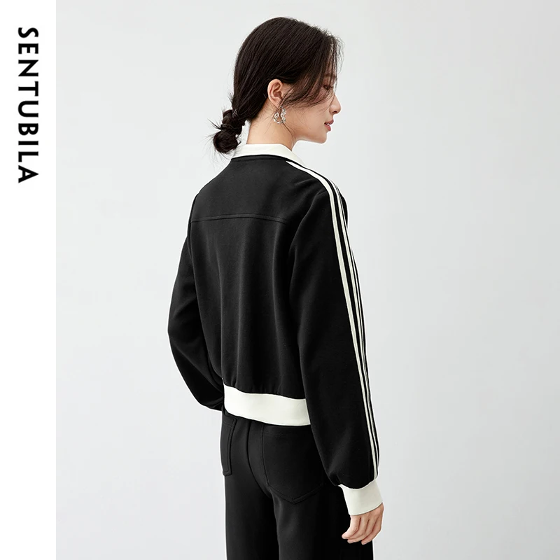 SENTUBILA хлопковые вязаные куртки для женщин 2024 зимнее повседневное свободное