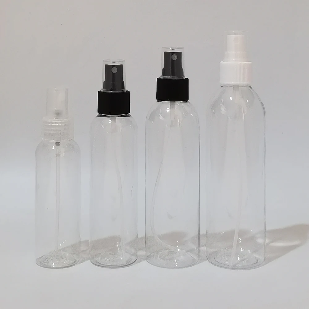 

100ml 150ml 200ml 250ml Empty PET Clear Container With Sprayer Pump Fine Mist Spray clear Bottle Cosmetic Packing For Perfumes