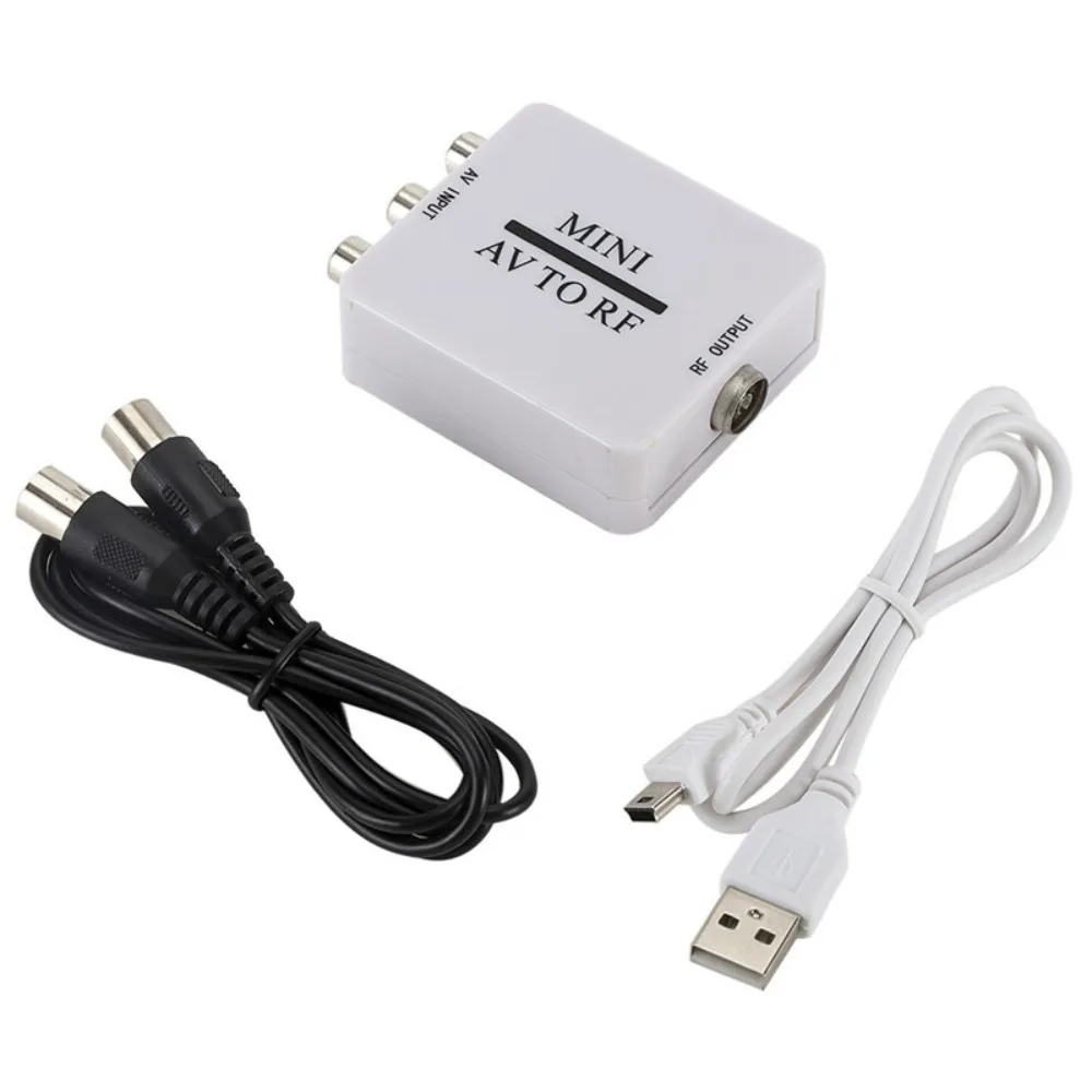 Фото AV в RF RCA AV в RF преобразователь ТВ-коммутатор RCA в RF AV в RF усилитель 61,25 МГц видеоконвертер для ТВ/VHS VCR/DVD-рекордера №3