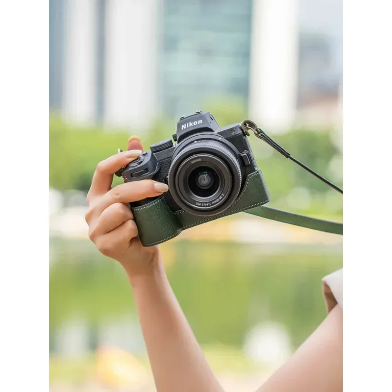 Защитный чехол ручной работы из натуральной кожи для Nikon Z5 Z6 Z7ii