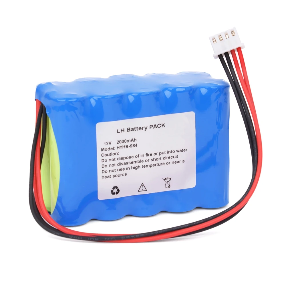 BT02-005  Applicable to EDAN EDAN HYHB-984 Battery with Plug,Rechargeable,use Directly Lithium-ion battery 12V 2000mAh