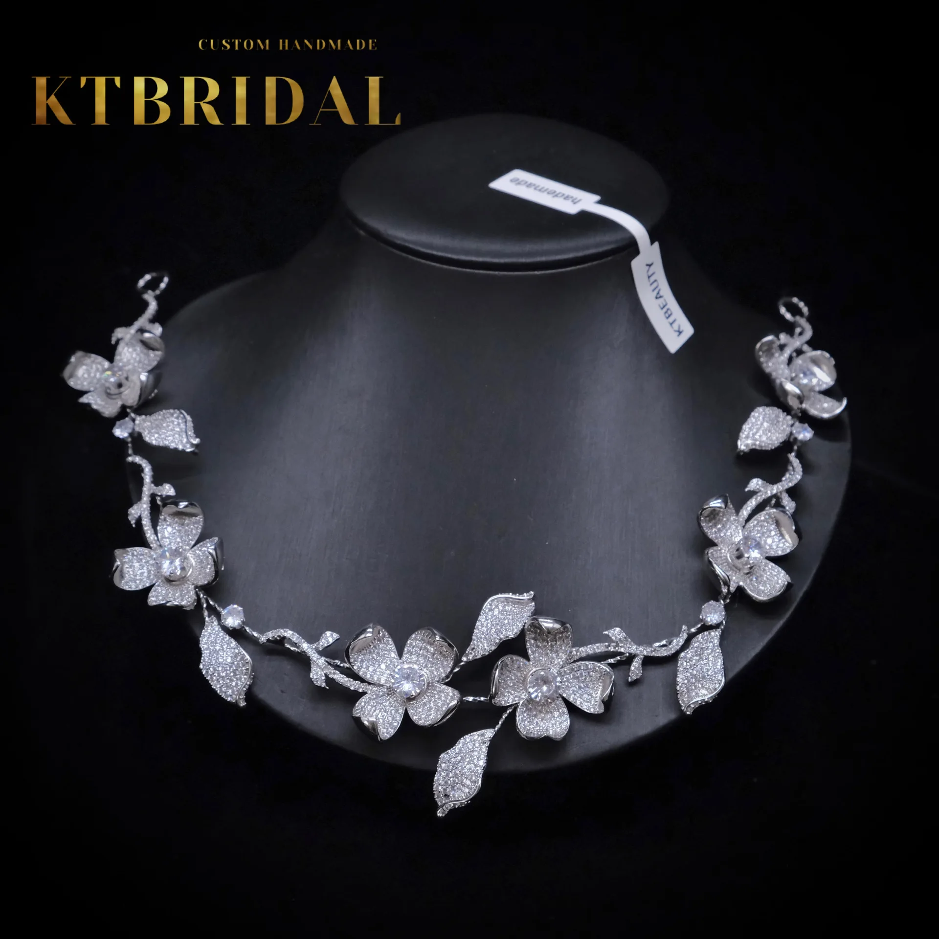 

Новинка KTBRIDAL тиара ручной работы свадебные головные уборы циркониевые листья модные ювелирные изделия женский подарок свадебные аксессуары