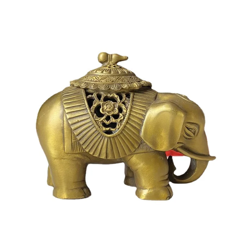 Курильница в виде слона антикварные разные старые латунные украшения