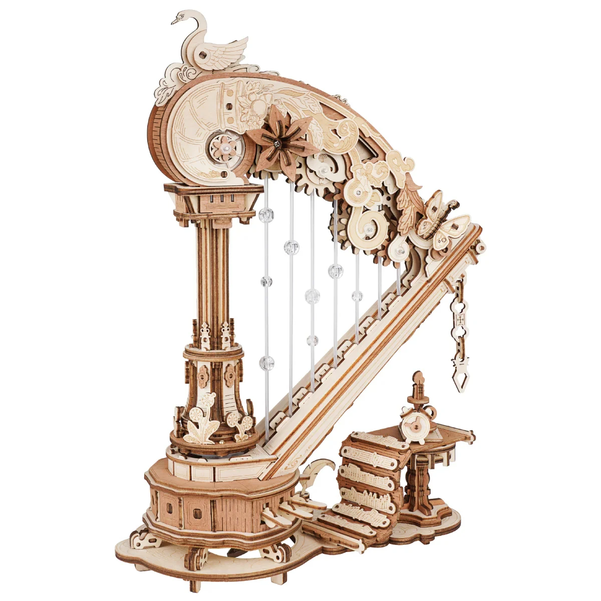 

Музыкальная шкатулка Robotime ROKR Magic Harp из дерева
