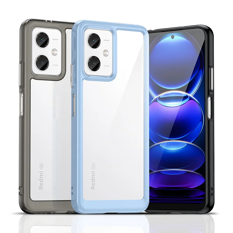 For Redmi Note 12 5G Case For Redmi Note 12 11 Pro Cover Coque Hard Translucent Clear Phone Bumper For Redmi Note 12 Fundas