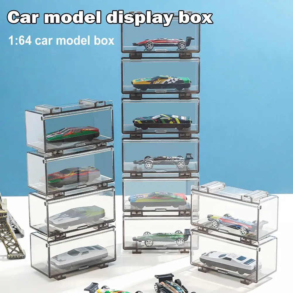Display 1:64 Diecast Model Car Plastic Box Cars Light Tan Di