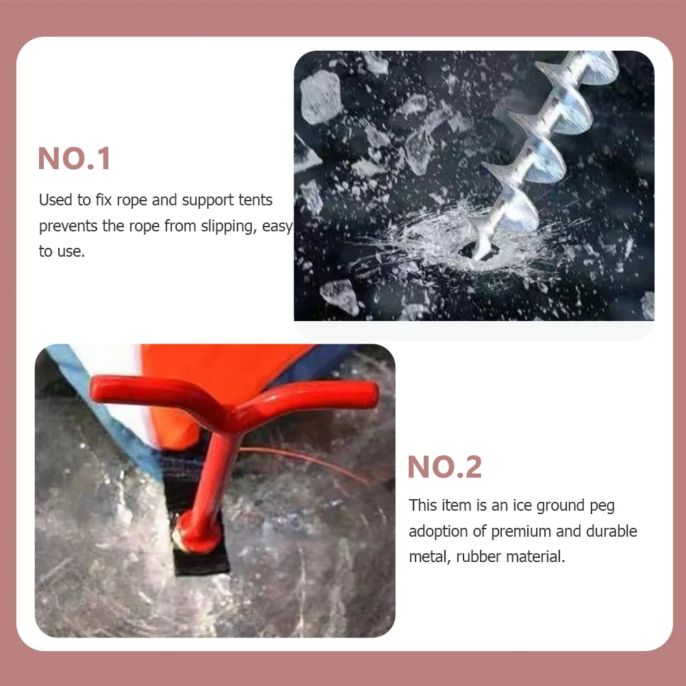 2 шт. аксессуары для зимней рыбацкой палатки крючок ледяной дрели резиновые колья