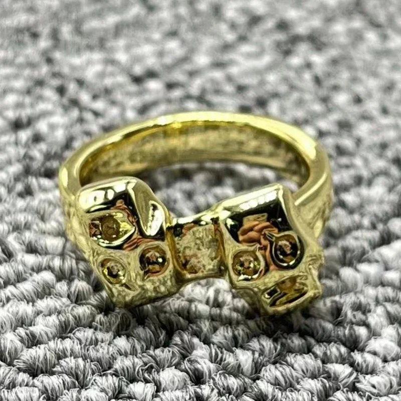 

Europe and America Hot 2022 New Fashion Electroplated 925 Silver 14K Exquisite Skull Ring Jewelry Christmas Gift
