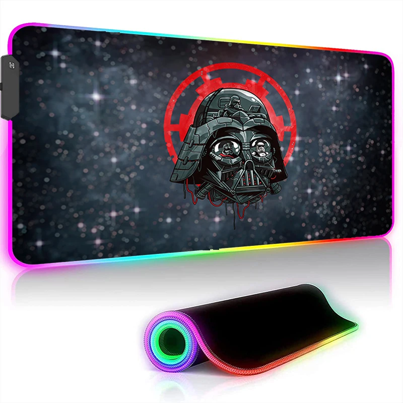 

Игровой коврик Kylo Ren с подсветодиодный кой в стиле Звездных войн, коврик для мыши с подсветкой, коврик для мыши, коврик для клавиатуры, аксесс...