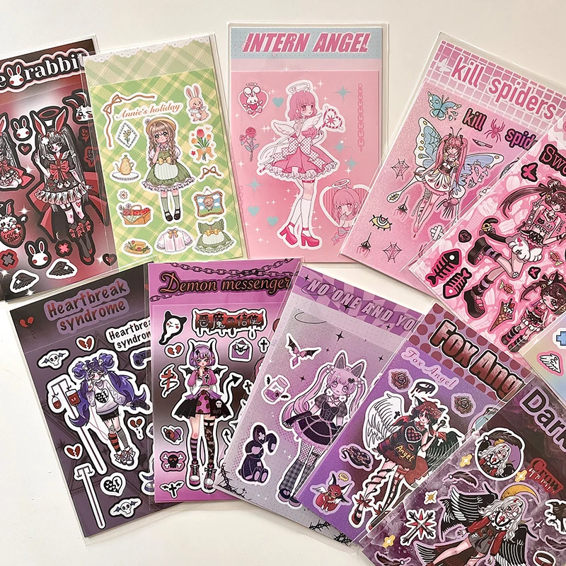 

Kawaii Ангел горничная дьявол герой наклейка, сделай сам, скрапбукинг Idol Фотоальбом Дневник Журнал материал канцтовары наклейки