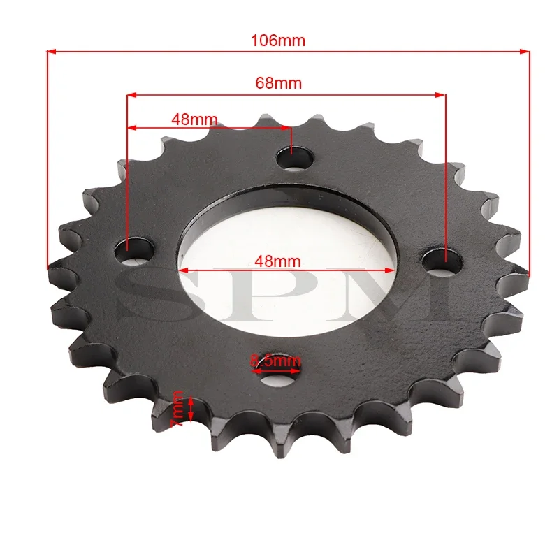 

420 цепи 25 T 428 25 зубьев цепная Звездочка для мотоцикла Задняя звездочка для 110cc 125cc 140cc багги для карта