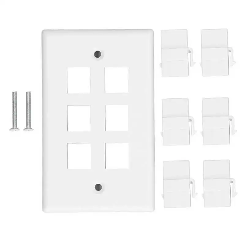 

6 Port USB Receptacle Outlet Type C USB Outlet Wall Wide Applicability USB Outlet Plug for Business Office