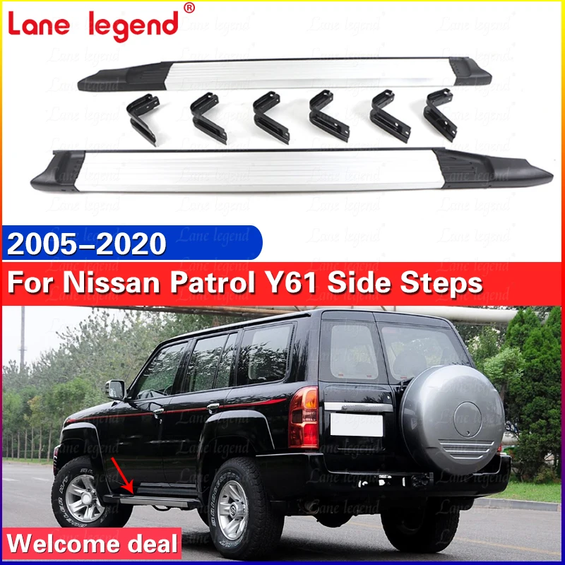Внешние аксессуары боковая ступенька (дорожные доски) для Nissan Patrol Y61 2005-2020