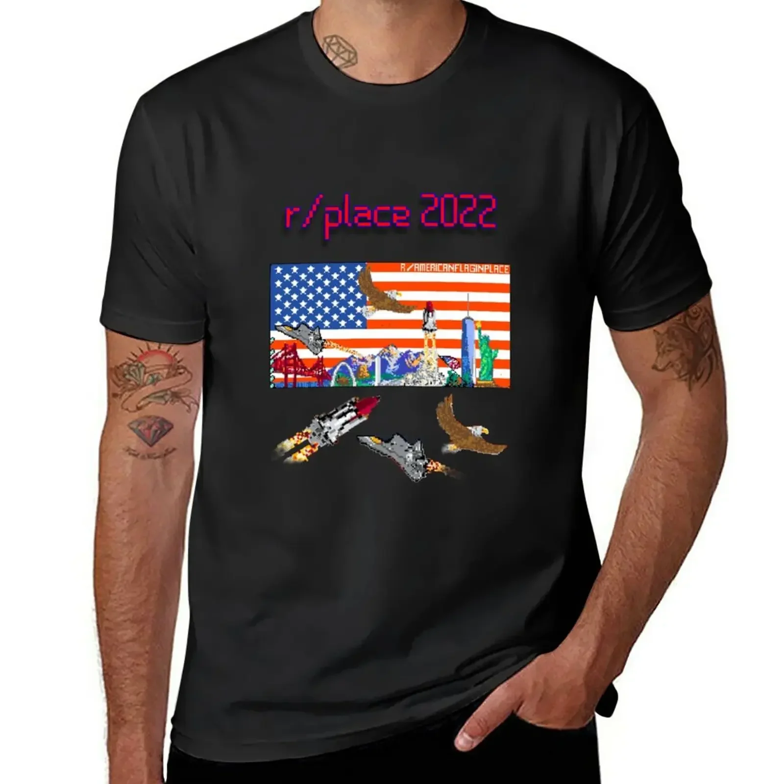 R/America anflaginplace 2022 конечный результат Merch футболки Графические размера плюс s