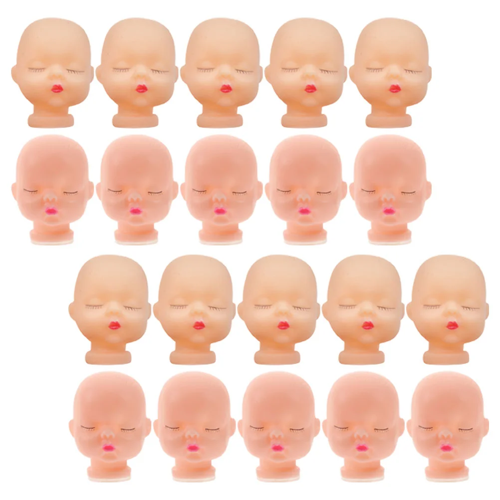 

20 Pcs Vinyl Head Keychain DIY Heads Fob Decorative Craft Making Supplies Repair Small Accessory