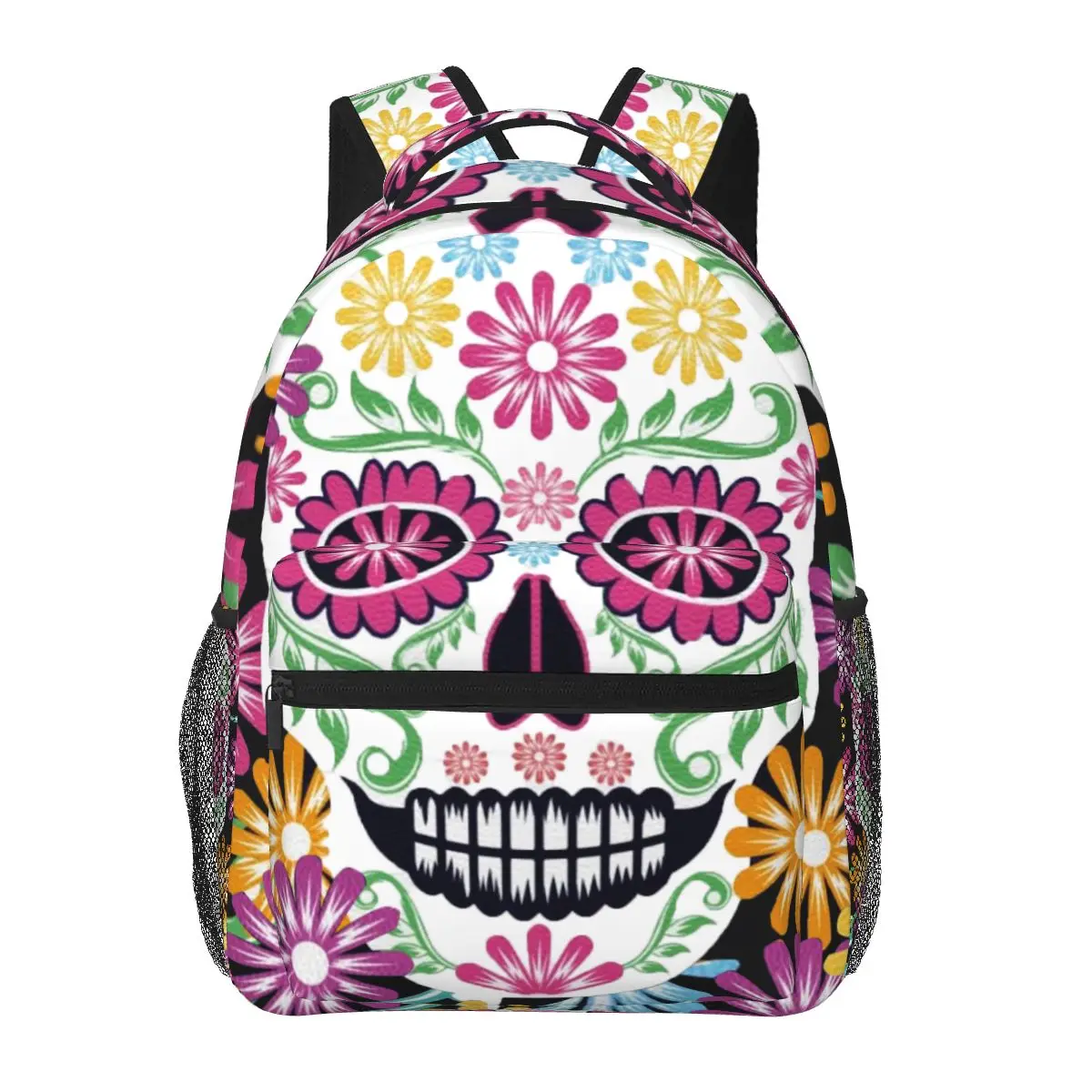 

Женский и мужской рюкзак с черепом, дорожная женская сумка с цветочным принтом, мужской рюкзак для ноутбука, сумка для книг