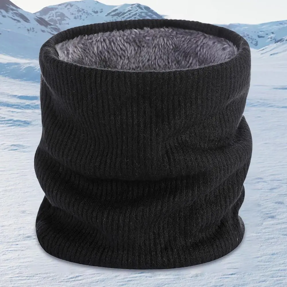 Зимний эластичный шарф на шею бархатный утепленный для мужчин и женщин