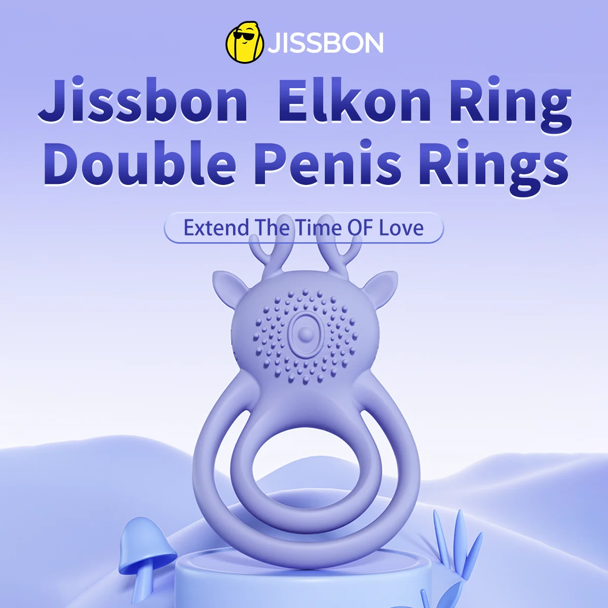 Интенсивное кольцо для пениса Jissbon с оленями мужчин вибрирующий презерватив