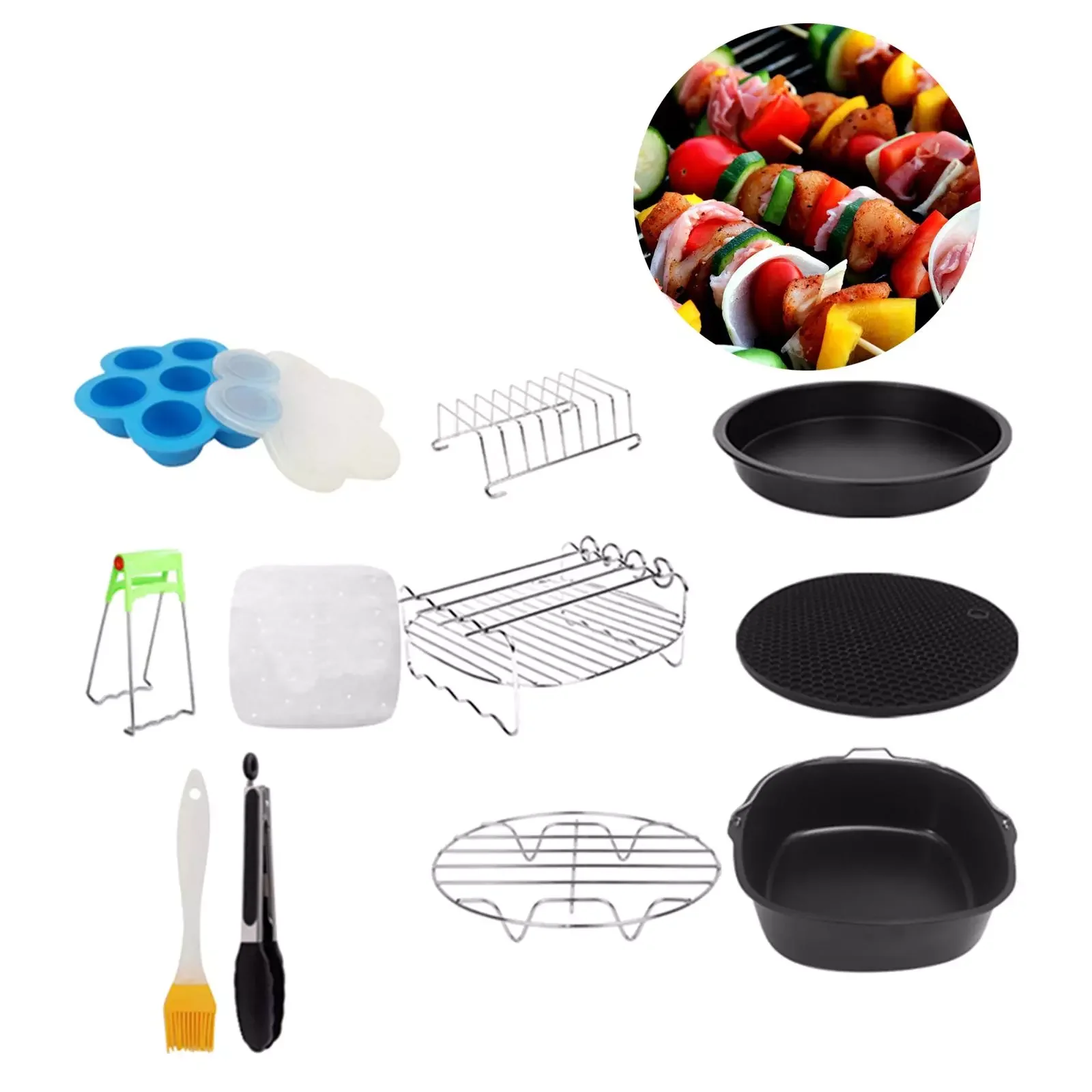 of 12 Air Fryer Accessories Set Air Fryer Accessory Kit Air Fryer Parts for BBQ Home