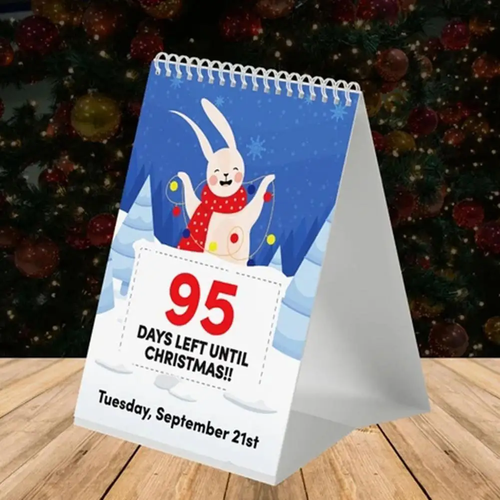 

Thick Pages Cute Shape Recording Cartoon Print Christmas Advent Calendar Christmas Countdown Calendar Home Decor