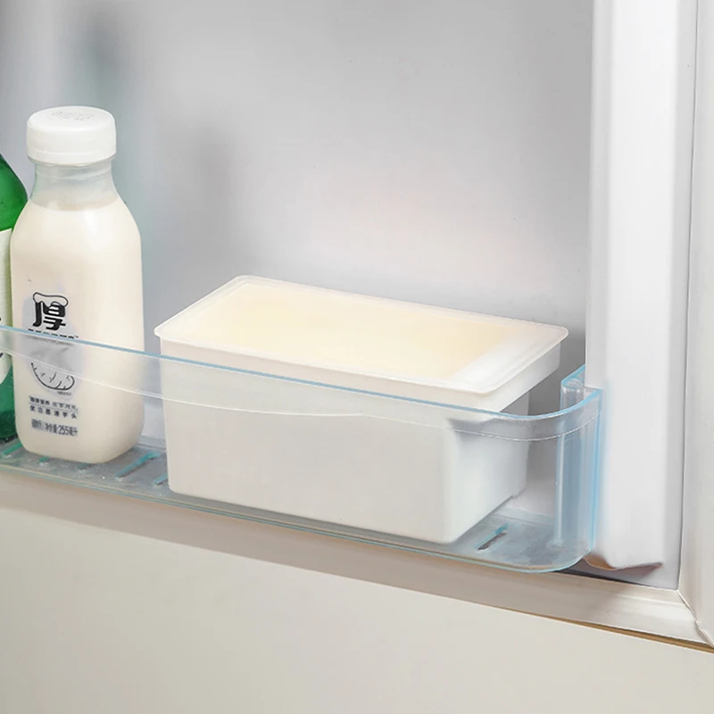 Японская коробка для масла прямоугольная хранения сыра с крышкой шпатель