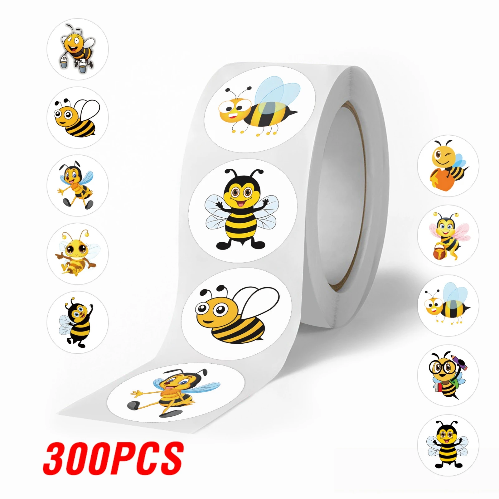 

Набор наклеек с изображением пчел