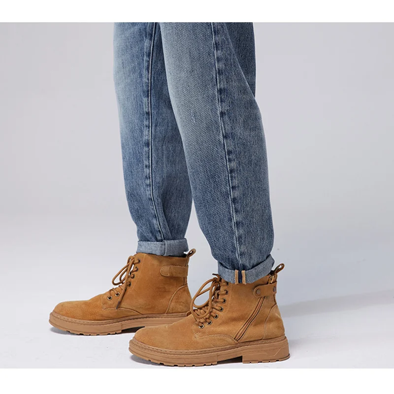 Streetwear Men Autumn and Winter Straight Loose Cylinder Jeans Vintage Versatile Comfortable Blue Harun Trousers Female 2022 New