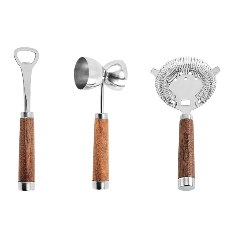 

3Pcs Cocktail Shaker Bar Set Shaker Barware Set