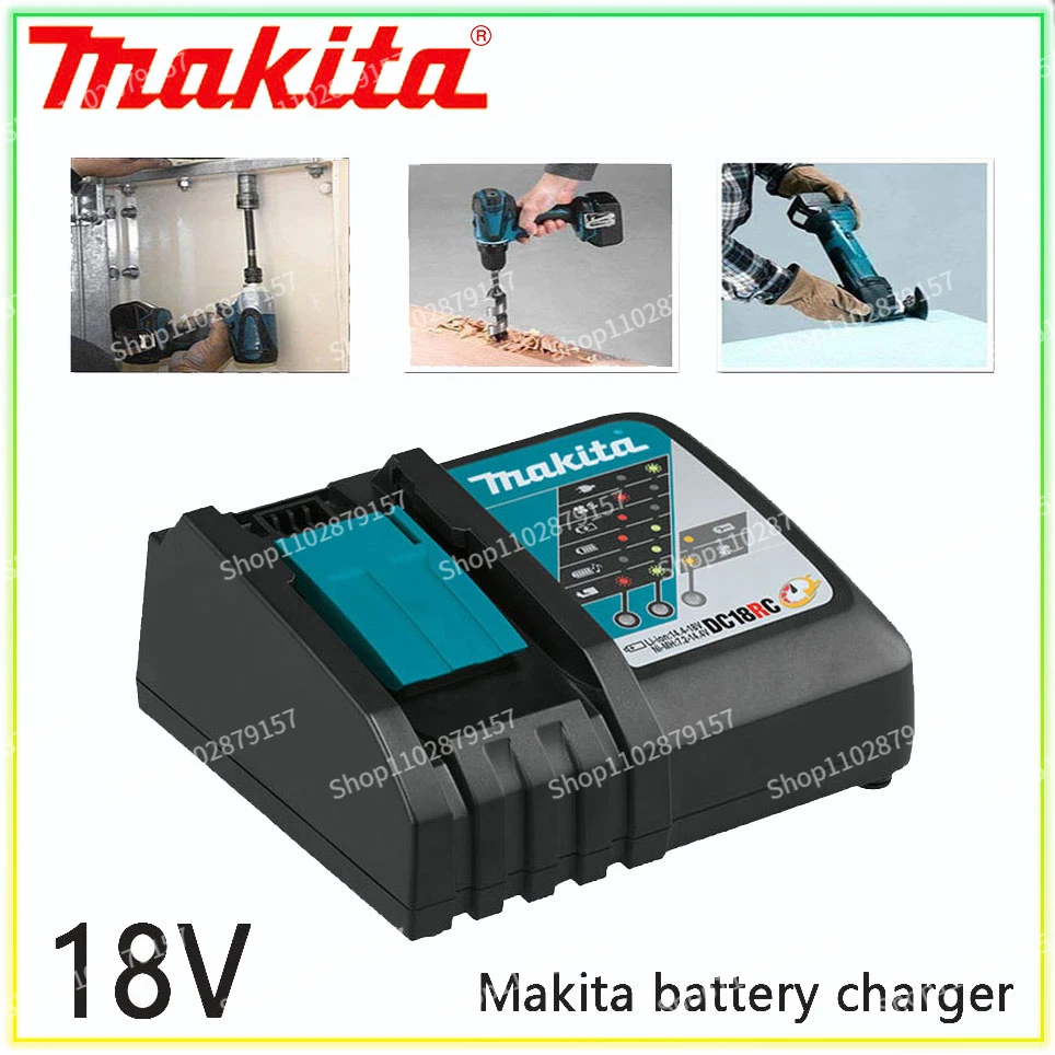 

Original Makita Charger 14.4V 18V DC18RC Battery Charger Makita 6000mAh Bl1830 Bl1430 BL1860 BL1890 Tool Power Charger USB Prot