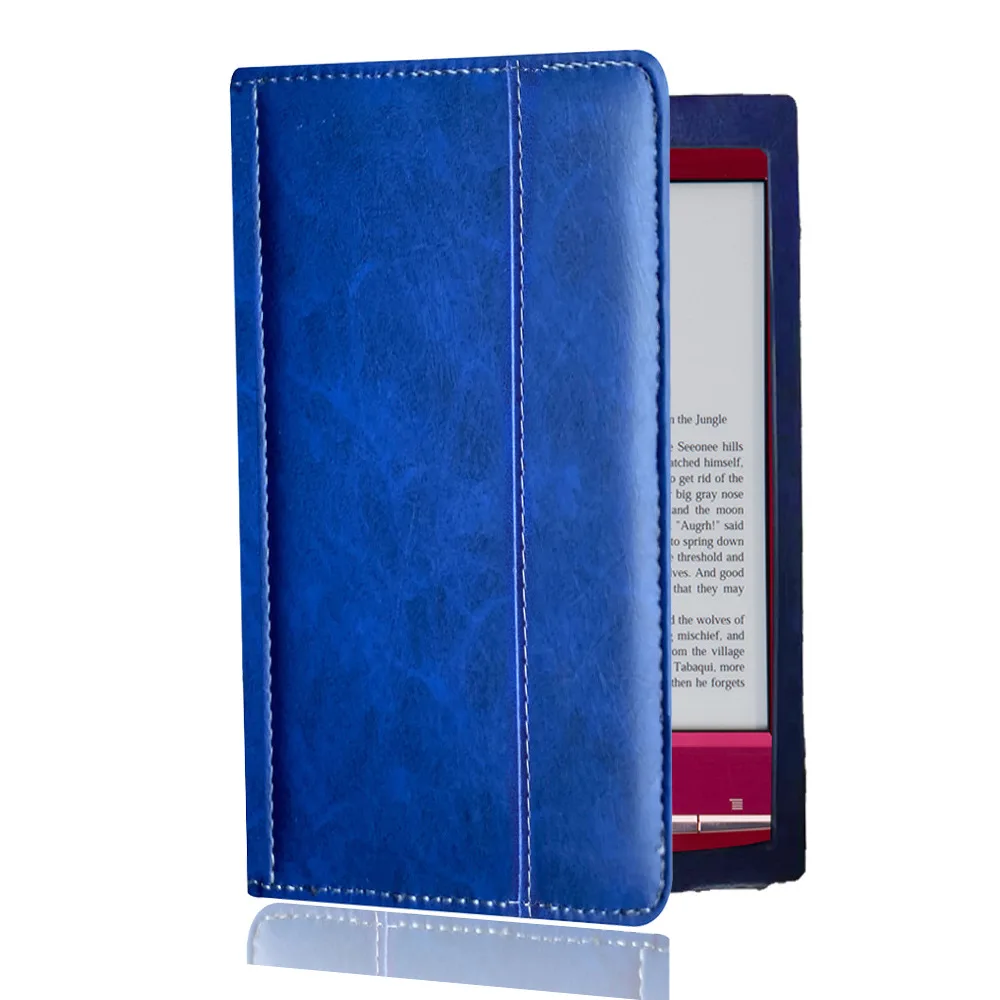 For Sony Prs T1 T2 Funda Pouch Folio Leather Cover Digital Book Reader Protective Case with Magnetic Closure Pocket