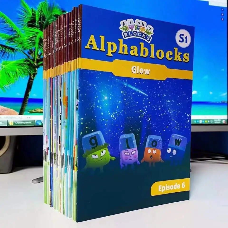 26 Books/Set Numberblocks Alphablocks Digital Building Blocks Kids Children's Early Education English Learning Book