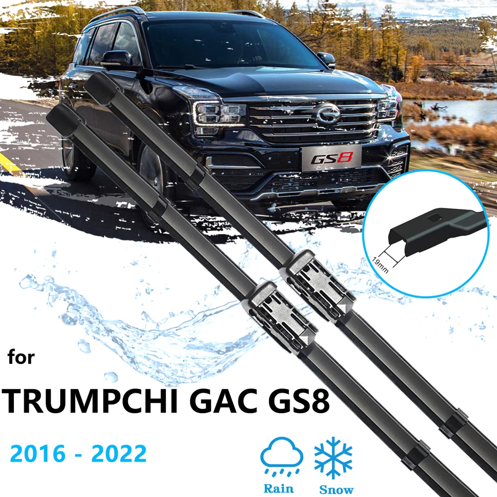 

2x For Trumpchi GAC GS8 GE 2016~2022 Front Window Wiper Blade Brushes Arm Auto Accessories Parts Cutter Windscreen Windshield