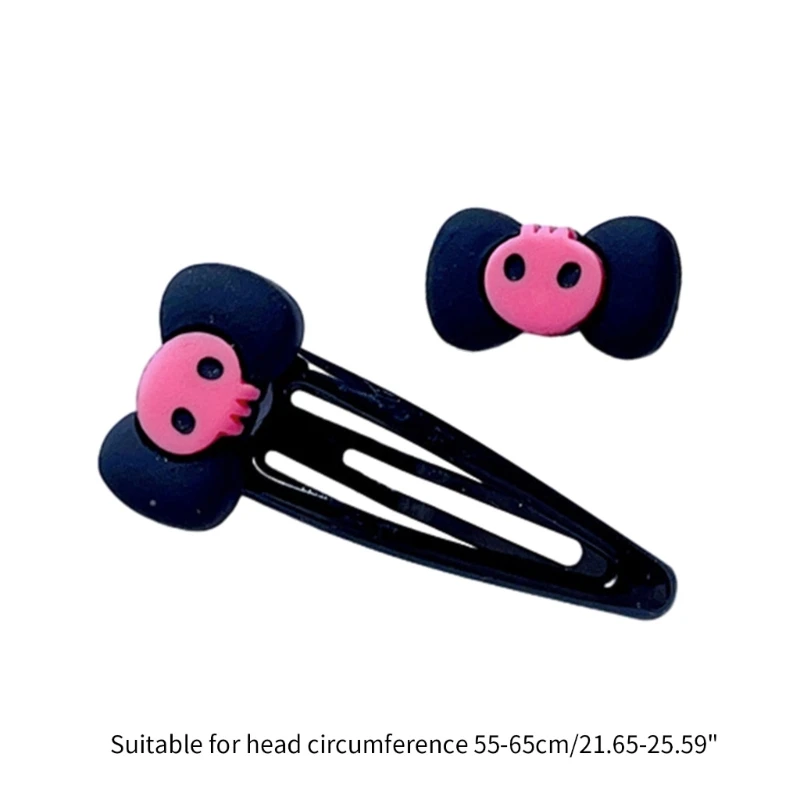 Милая заколка для волос в форме черепа с бантиком подростков виде утконоса/зажим