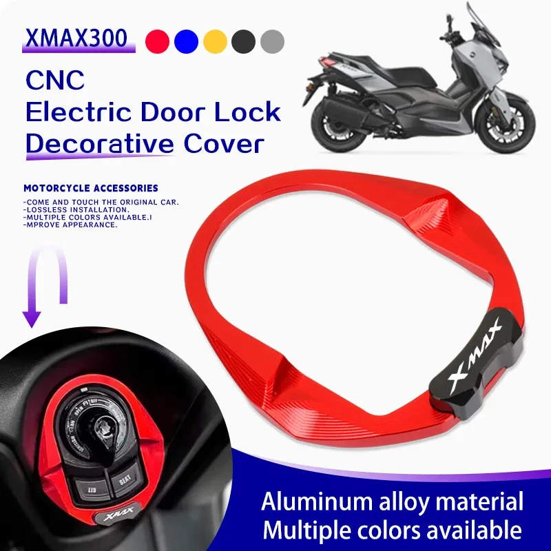 Аксессуары для мотоциклов для XMAX 300 X-MAX 300 XMAX X-MAX 300 125 250 400 2023 2024, декоративная крышка электрического дверного замка с ЧПУ (art.: 3920d2e7aa3cb) - 3920d2e7aa3cb