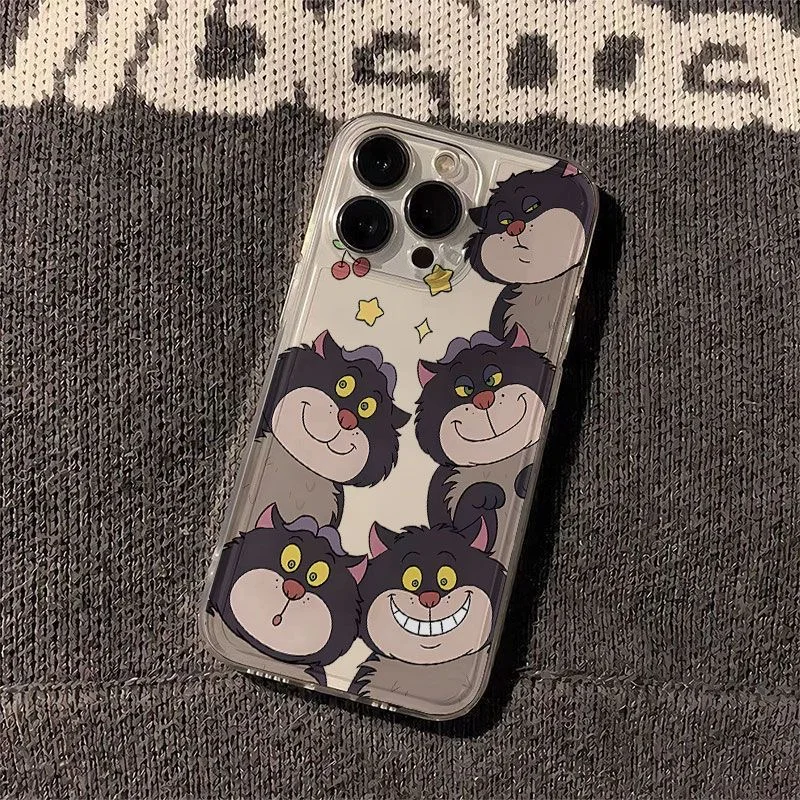 Чехол для телефона Lucifer the cat OPPO Reno 12F 12 7 11 11F 10 2F 4 8 8T 8Z 7Z 6Z 6 5 Pro Plus 4G 5G Прозрачный