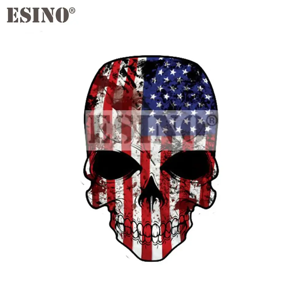 

Стайлинг автомобиля креативный Флаг США череп зло наклейка мультфильм ПВХ водонепроницаемый кузов автомобиля Наклейка узор винил