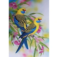 5d diamond painting two yellow birds in spring full drill by number kits for adults diy diamond set arts craft a0729