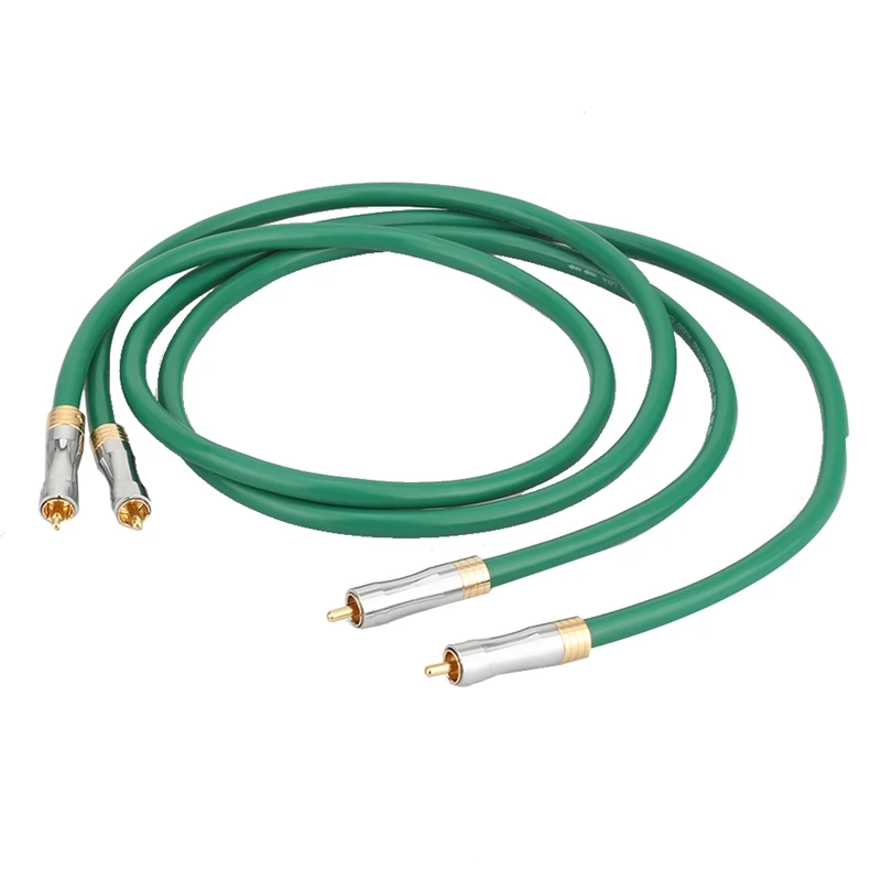 

Аудиофильный 4-ядерный кабель RCA из чистой меди, Hi-Fi аудио усилитель, CD декодер, двойной аудиокабель Lotus