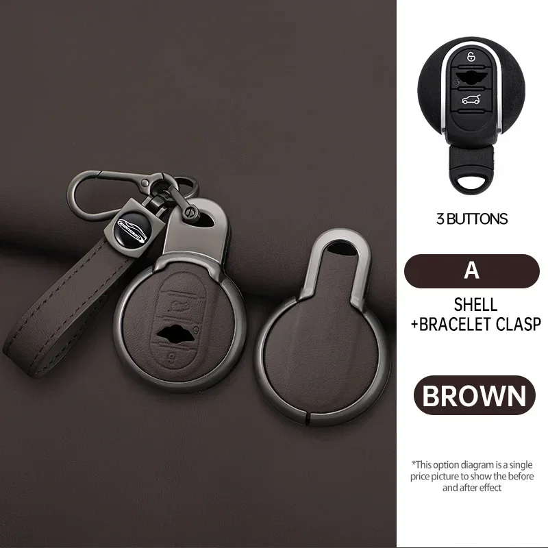 

Чехол для автомобильного дистанционного ключа из цинкового сплава, чехол-держатель для BMW Mini COUNTRYMAN ONE JCW CLUBMAN F56 F55 F54 F57 F60 Roadster