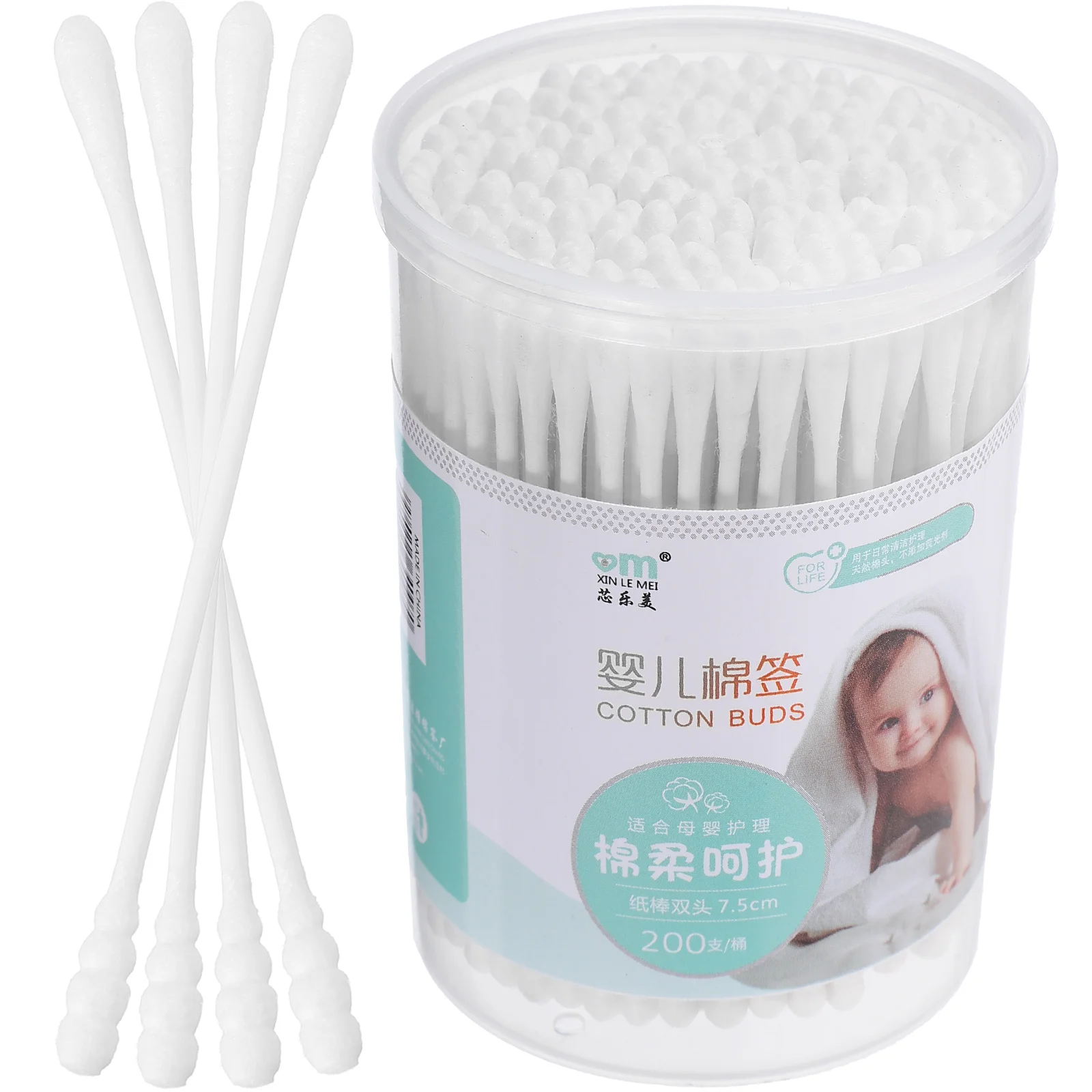 

200 Pcs Ear Buds Makeup Tool Swab Swabs Different Heads Cotton Baby Care Organic Tip