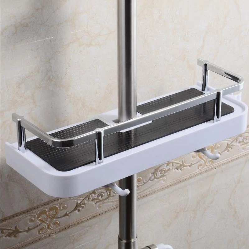

Shower Storage Holder Rack Bathroom Shelf Shampoo Tray Pole Shelves No Drilling Lifting Bathroom Shower Storage Rack Organizer