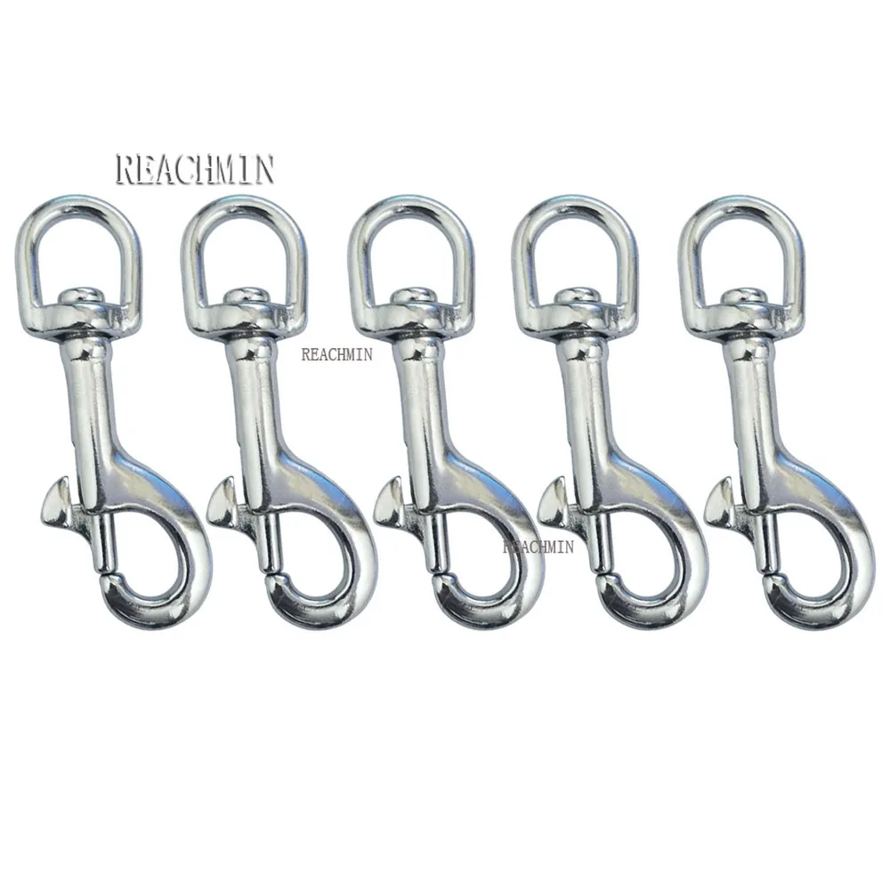 

5pcs 316 Stainless Steel 73mm Scuba Diving Clips, Swivel Eye Snap Hook Dive Single Ended Swivel Eye Bolt Hook Buckle Dog Clip