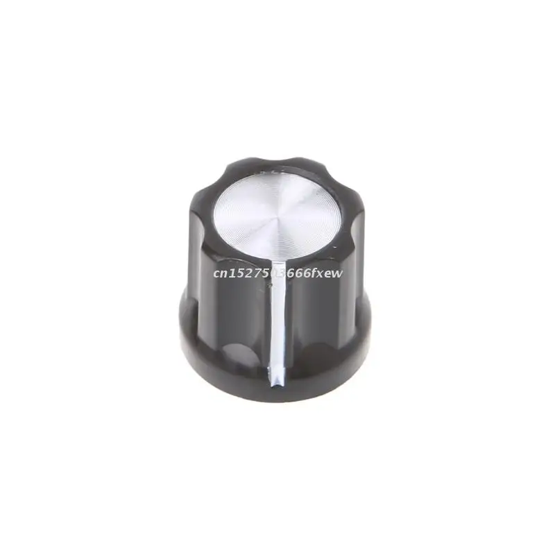 

1pc Knob Button 180°D-Shaft Half-moon Hole Guitar AMP Plum shape Aluminum