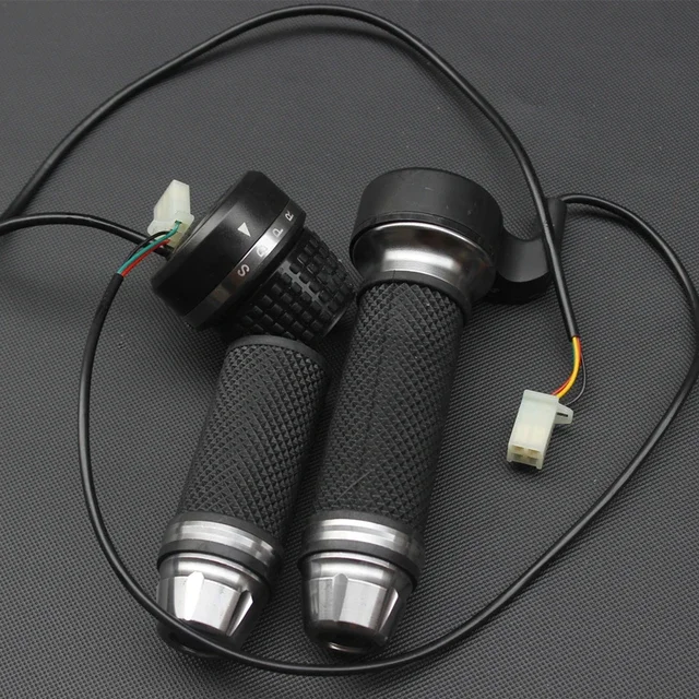 Детали для переоборудования мотоцикла, поворотная дроссельная заслонка для мотоцикла с переключателем 3 или 4 передач, электрический скутер, велосипед, ускоритель, левая + правая ручка