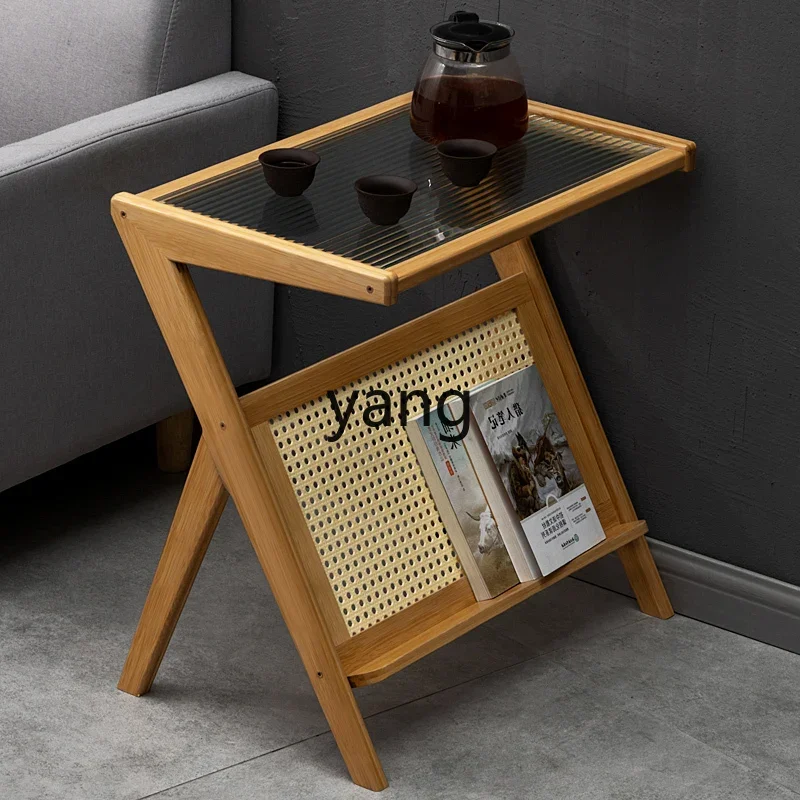 ZL прикроватная тумбочка диван приставной столик книжная полка стеклянная