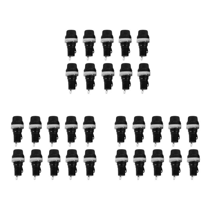 

30 Pcs Electrical Panel Mounted 5 X 20Mm Fuse Holder